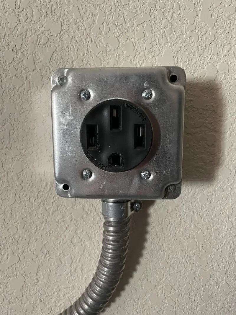 NEMA 14-50 outlet installed for Electrical Panel Upgrade in Upper Grand Lagoon